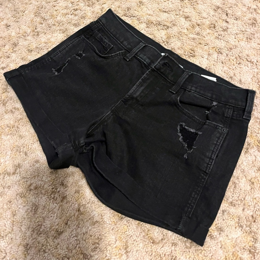 Old Navy boyfriend black Jean shorts size 4